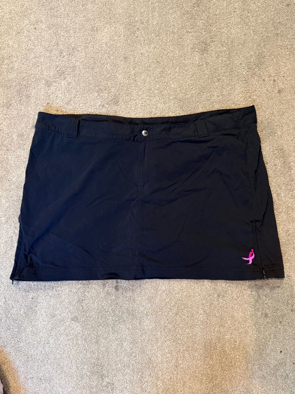 New Balance Black Breast Cancer Logo Athletic Skort Size 2XL